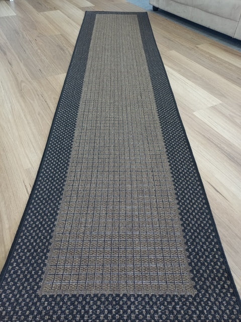 Sunrise Brown Black Flat-Weave Area Floor Rugs also Hall Runners and Round
