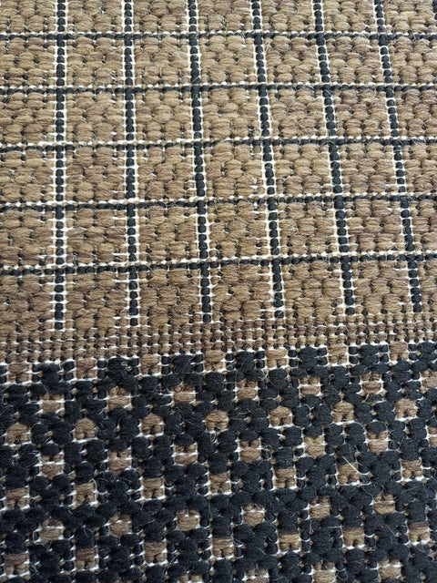 Sunrise Brown Black Flat-Weave Area Floor Rugs also Hall Runners and Round