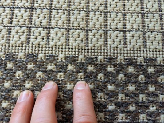 Rubber Back Hallway Runner 67, 80 or 100cm wide Cream Taupe by the Meter Sunrise Flat-weave
