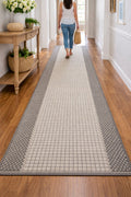 Rubber Back Hallway Runner 67, 80 or 100cm wide Cream Taupe by the Meter Sunrise Flat-weave