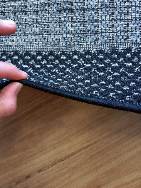 Sunrise Silver/Grey Black Flatweave Area Floor Rugs also Hall Runners and Round