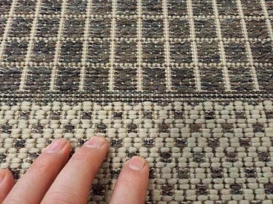 Rubber Back Hallway Runner 67, 80 or 100cm wide Taupe Cream by the Meter Sunrise Flat-weave