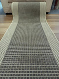 Rubber Back Hallway Runner 67, 80 or 100cm wide Taupe Cream by the Meter Sunrise Flat-weave