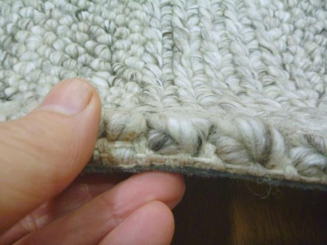 Handwoven Mixed Textured Weaves Wool & Art-Silk Diva Beige 20mm Thick Area Floor Rug