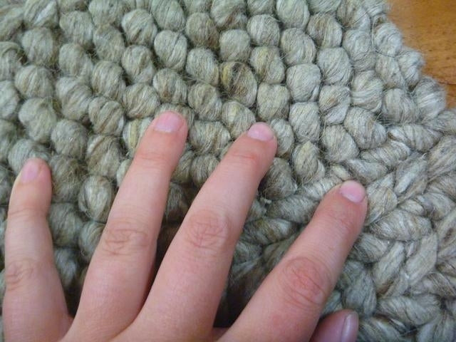 Handwoven Mixed Textured Weaves Wool & Art-Silk Diva Taupe 20mm Thick Area Floor Rug