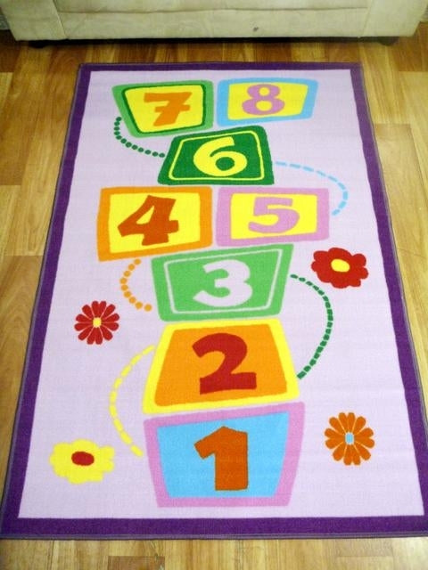 Childrens Hopscotch Pink Activity Play-mats 1x1.5m 1x1.5 1.33x1.9m Sizes