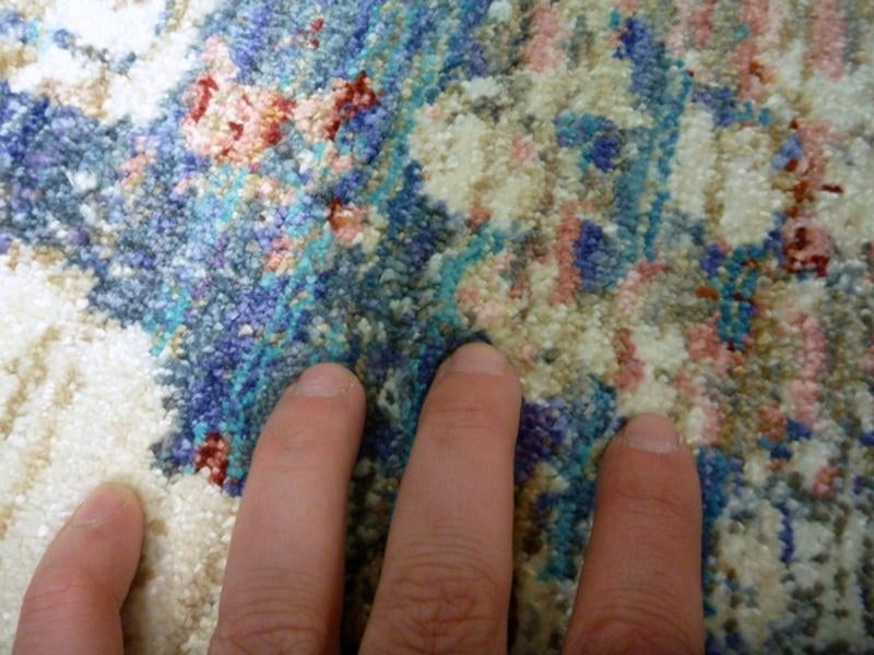 Worn Look Persian Design Warm Beige Floral Diamond High Quality Floor Area Rugs