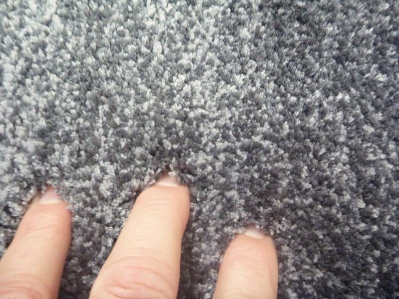 Super Soft n Cuddly 23mm Thick Pile Graduation Black Grey Modern Floor Rugs