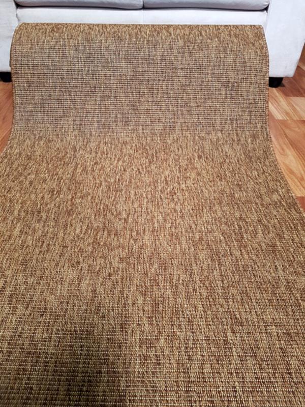 Sisal Look Indoor Outdoor Runner by the Meter Chestnut 80cm 1m or 1.2m Wide Boucle Weave