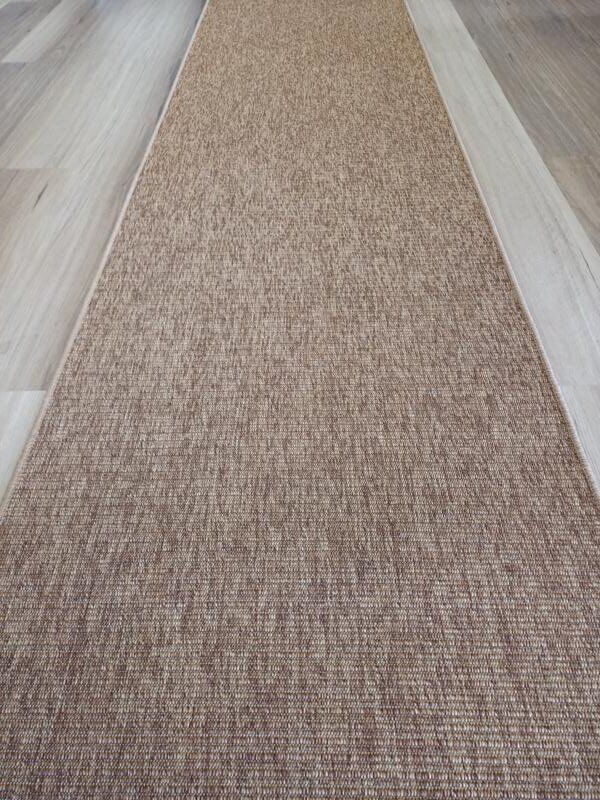 Sisal Look Indoor Outdoor Runner by the Meter Chestnut 80cm 1m or 1.2m Wide Boucle Weave