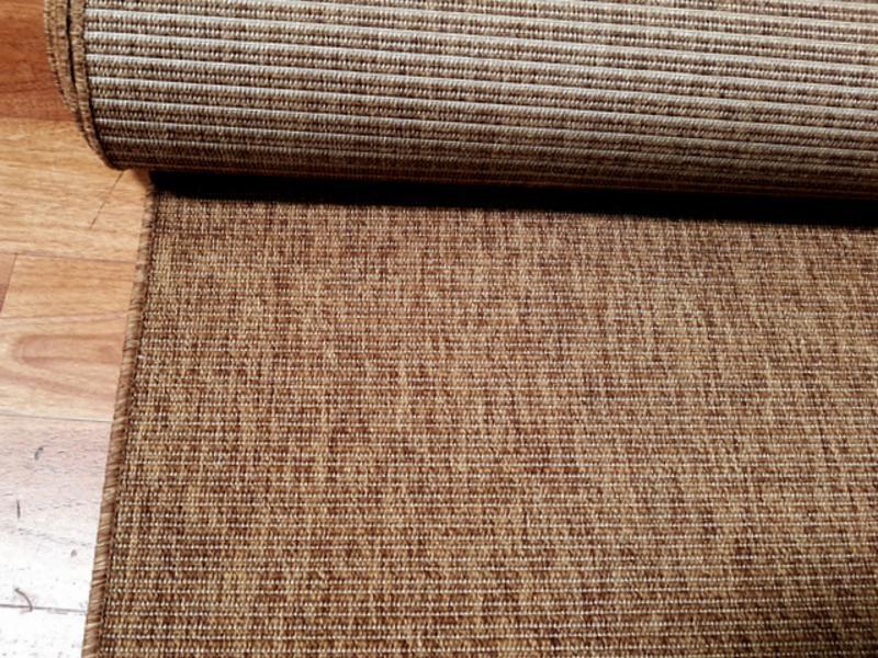 Sisal Look Indoor Outdoor Runner by the Meter Chestnut 80cm 1m or 1.2m Wide Boucle Weave