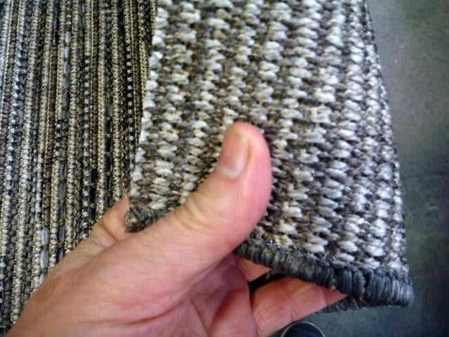 Clearance Runners Metallic Grey Sisal Look Indoor Outdoor Runner End of Roll Edged