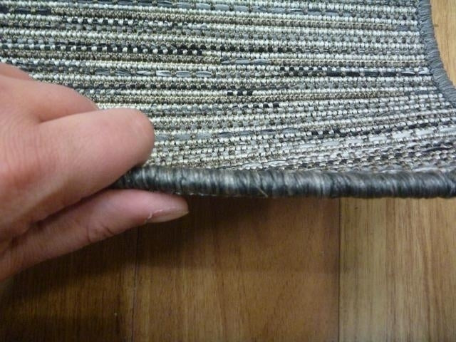 Clearance Runners Metallic Grey Sisal Look Indoor Outdoor Runner End of Roll Edged