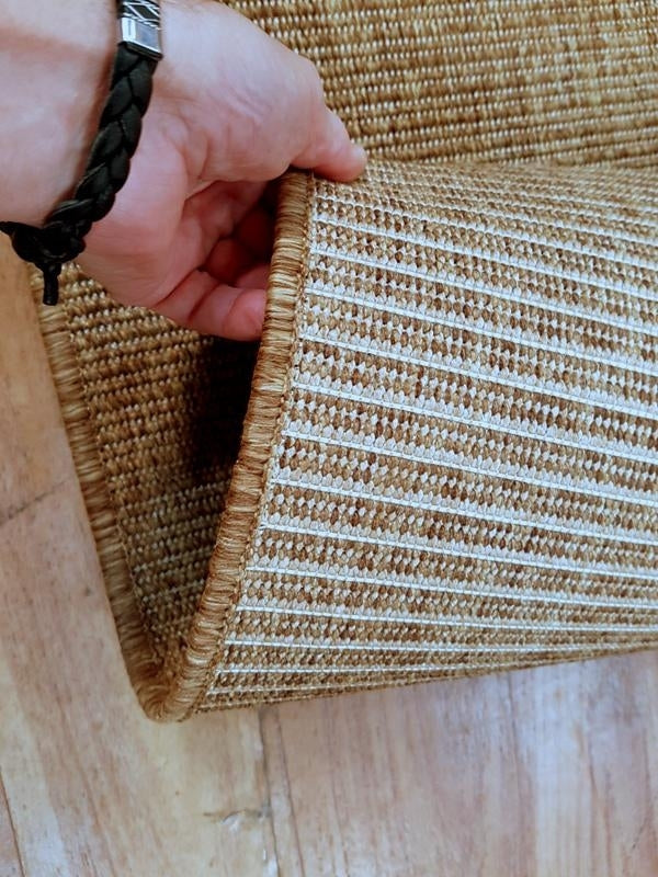 Clearance Runners Chestnut Sisal Look Indoor Outdoor Runner End of Roll Edged