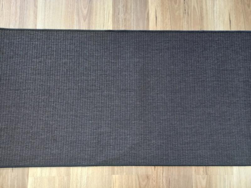 Sisal Look Indoor Outdoor Runner by the Meter Black 80cm 1m or 1.2m Wide Flat-weave