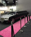 Pink Grandeur Plush Pile Wedding Event Exhibition Thick Washable Carpet Aisle Runner