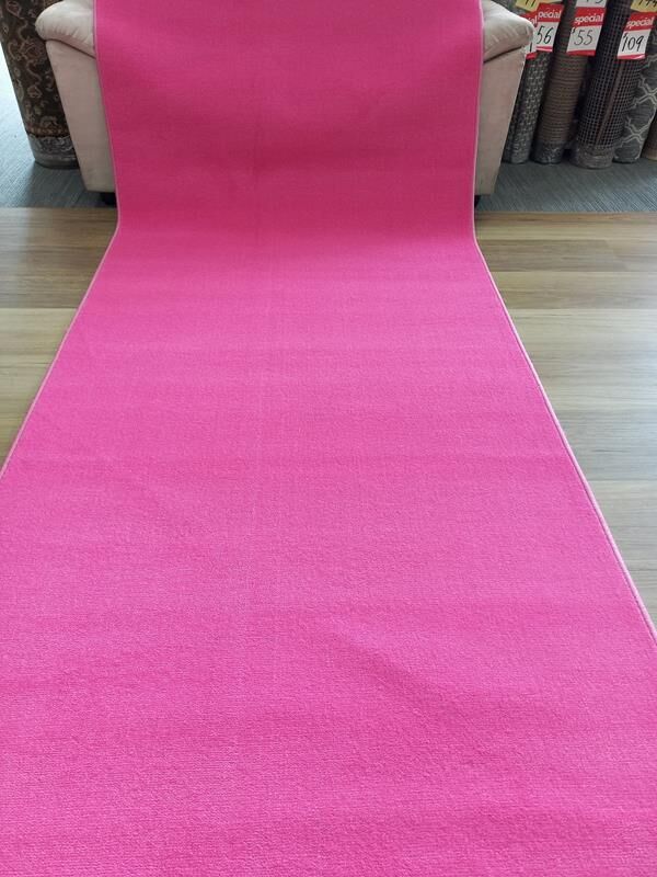 Pink Grandeur Plush Pile Wedding Event Exhibition Thick Washable Carpet Aisle Runner
