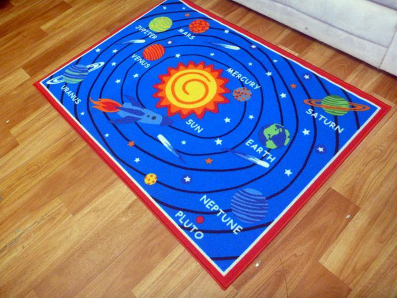 Solar System Educational Rugs 100x140cm, 133x180cm Kids Activity PlayMat
