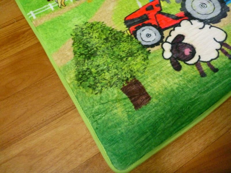Kids Playmat Farmyard Children's Print 14mm Thick Floor Rug