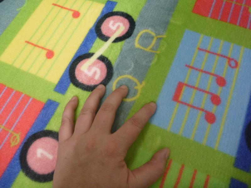 Kids Educational Playmat Train Alphabet Children's Print 14mm Thick Floor Rug