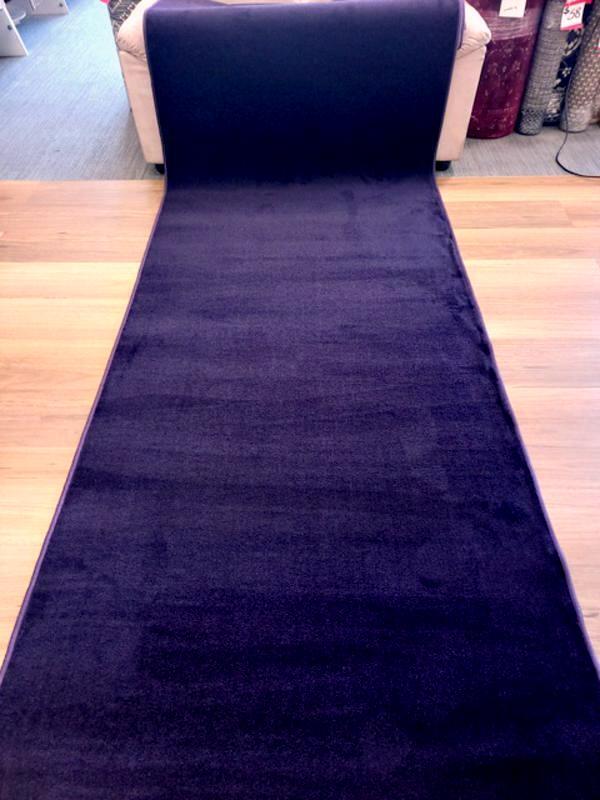 Purple Grandeur Plush Pile Wedding Event Exhibition Thick Washable Carpet Aisle Runner