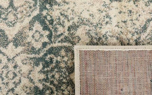 Persian Allover Mesh Worn Look Design Sage Soft Feel Raffia 11mm Thick Floor Area Rug