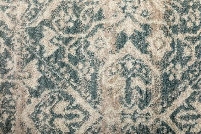 Persian Allover Mesh Worn Look Design Sage Soft Feel Raffia 11mm Thick Floor Area Rug