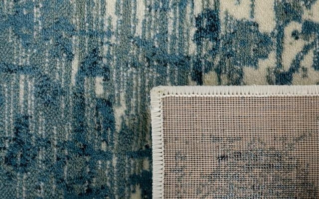 Persian Allover Mirage Look Design Blue Grey Soft Feel Raffia 11mm Thick Floor Area Rug
