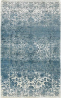 Persian Allover Mirage Look Design Blue Grey Soft Feel Raffia 11mm Thick Floor Area Rug