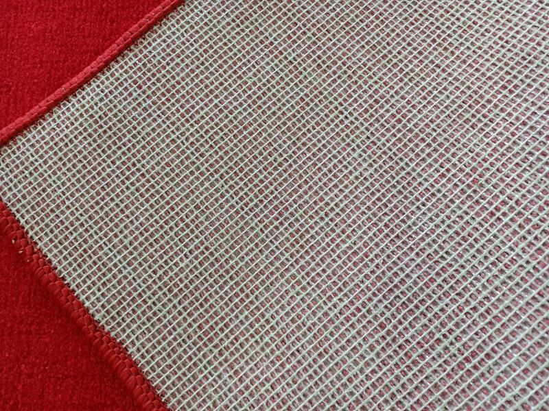 Red Grandeur Plush Pile Wedding Event Exhibition Thick Washable Carpet Aisle Runner