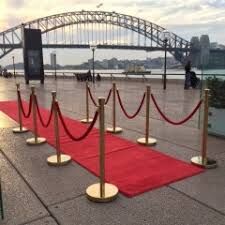 Red Grandeur Plush Pile Wedding Event Exhibition Thick Washable Carpet Aisle Runner