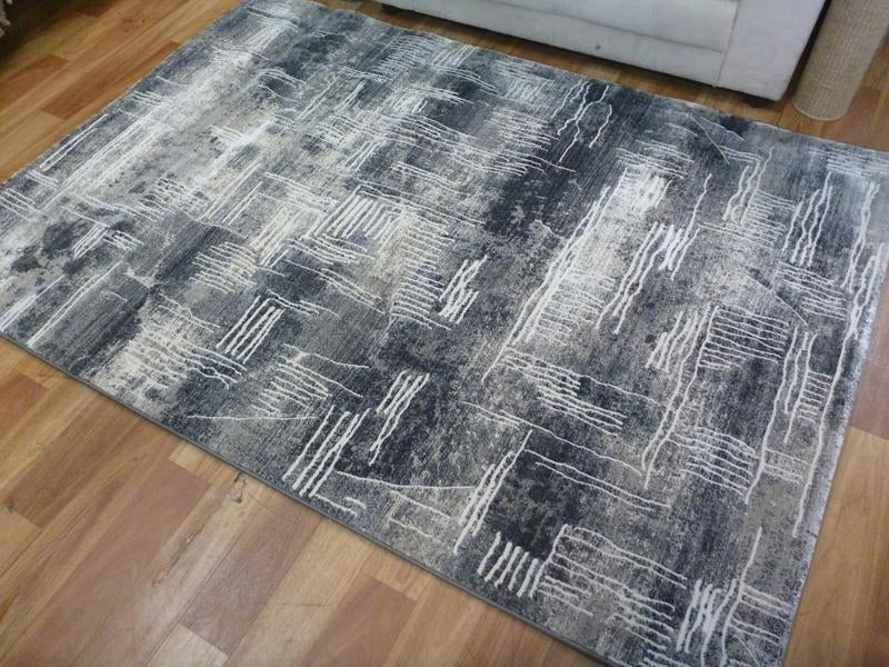 Very High Quality Modern Design Stamford Grey Lines Floor Rug