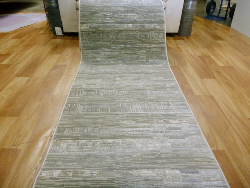 Clearance Hall Runners Stamford Beige Grey Cream Panels 80cm Wide End of Roll Edged