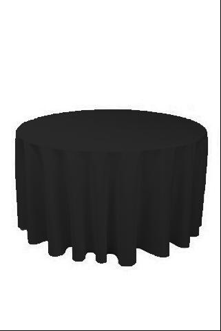 5 of Round 270cm Commercial Grade Table Cloth Cover White or Black