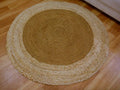 Braided Jute Target Brown Round Circle Floor Rug