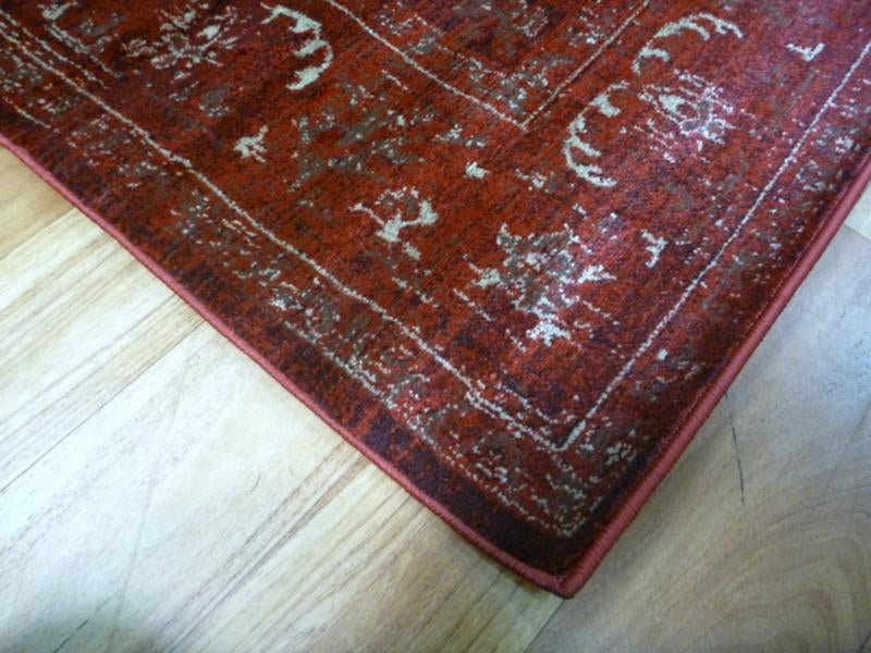 Persian Wash Design Chorus Burgundy Allover Soft Feel Floor Area Rugs & Runner