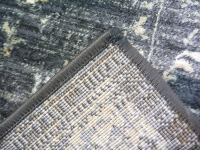 Persian Design Floor Area Rugs & Runner Chorus Charcoal Grey Allover Soft Feel