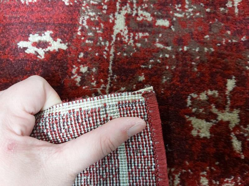 Persian Round Rugs Wash Design Chorus Burgundy Allover Soft Feel