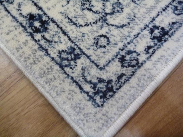 Persian Round Rugs Chorus Cream Blue Allover Detailed Soft Feel
