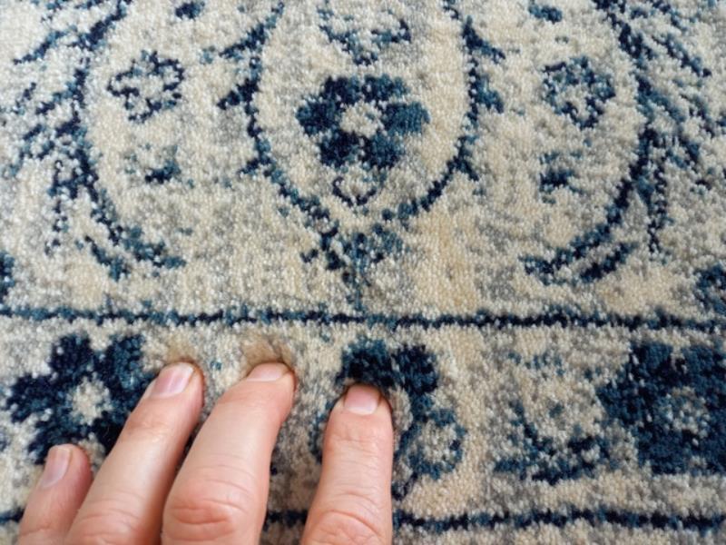 Persian Round Rugs Chorus Cream Blue Allover Detailed Soft Feel