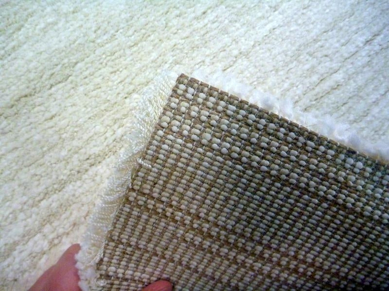 Contemporary Vogue Lush Pile Low Sheen Ivory Plain Floor Area Rugs