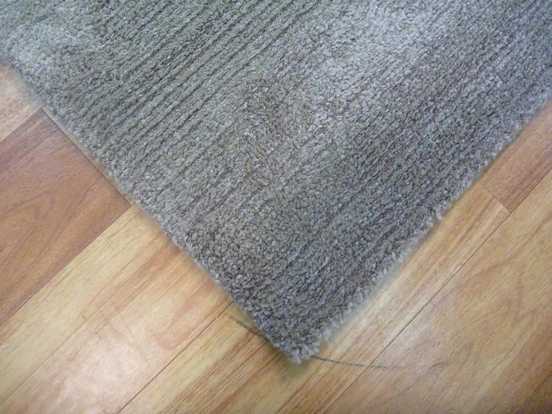 Contemporary Vogue Lush Pile Low Sheen Brown Plain Floor Area Rugs