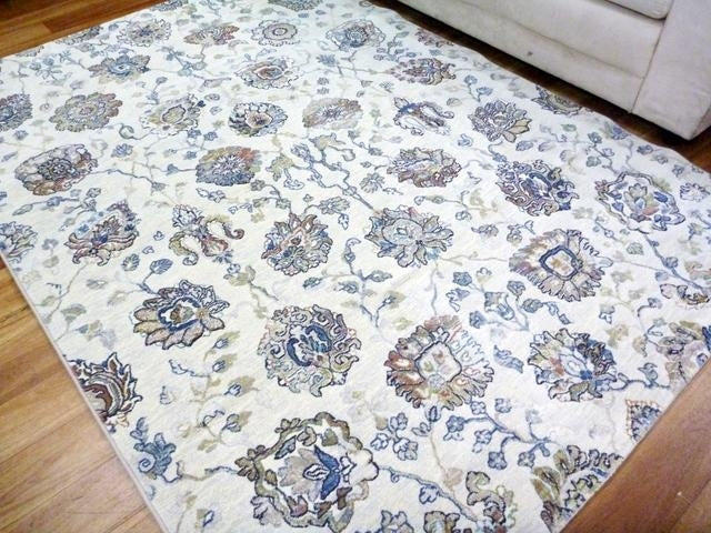 Aurora Washed Floral Multi Modern Design Soft High Quality Floor Area Rugs