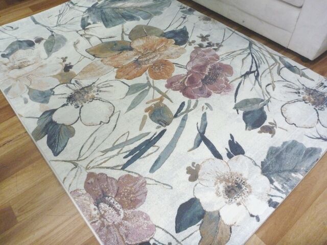 Aurora Floral Multi Contrast Modern Design Soft High Quality Floor Area Rugs