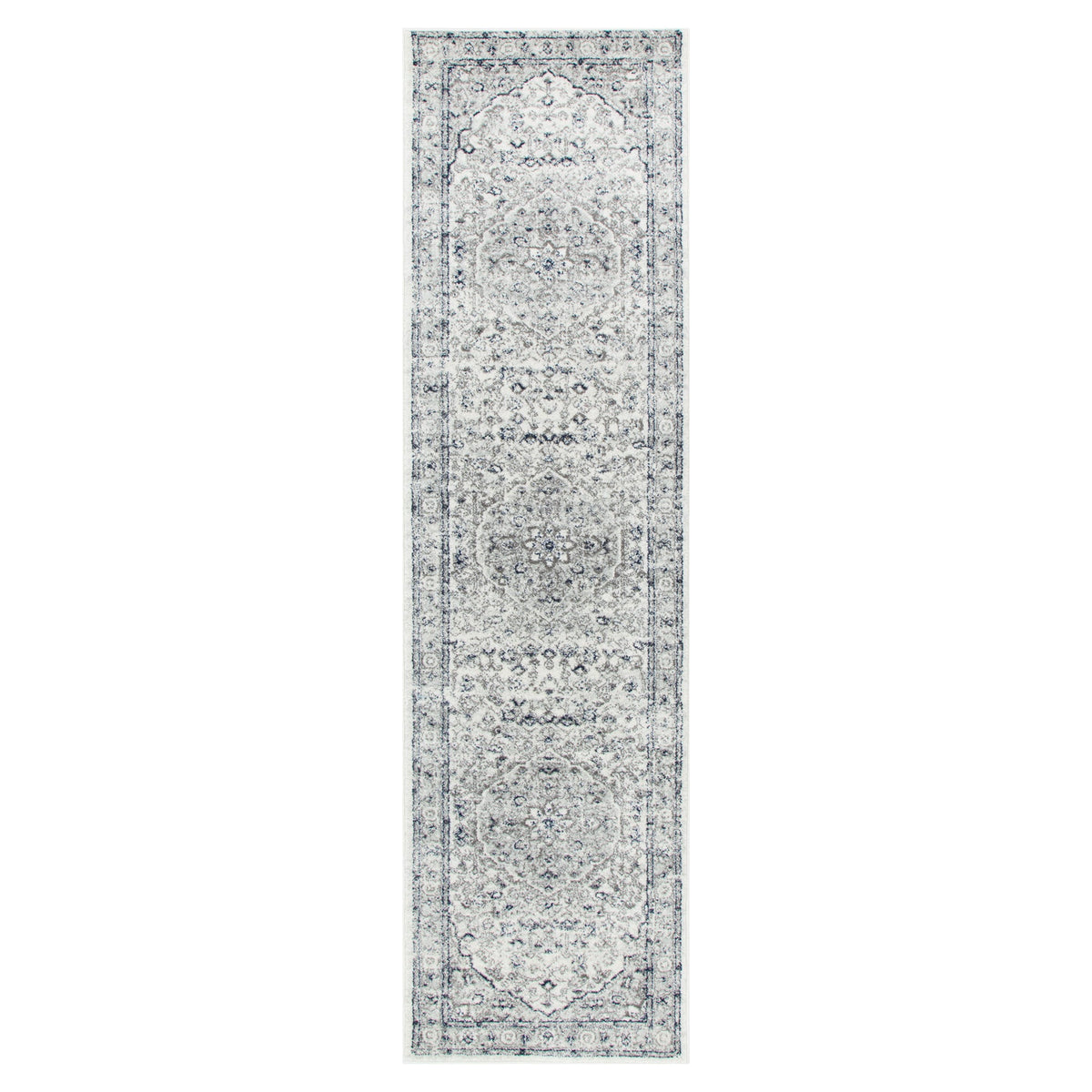 Provence Vallonnet Cream Navy Floral Rug - PROV23