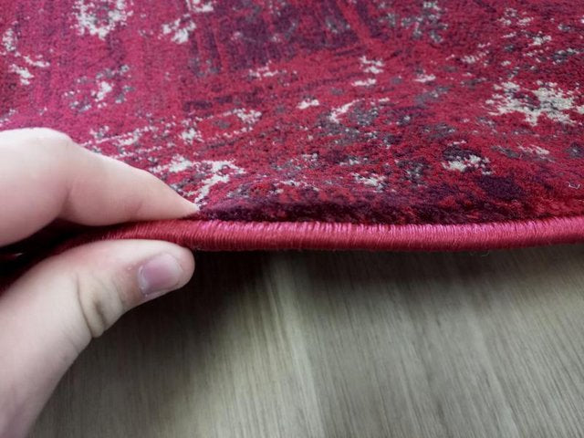 Clearance Hall Runners Chorus Burgundy Allover 80cm Wide End of Roll Edged