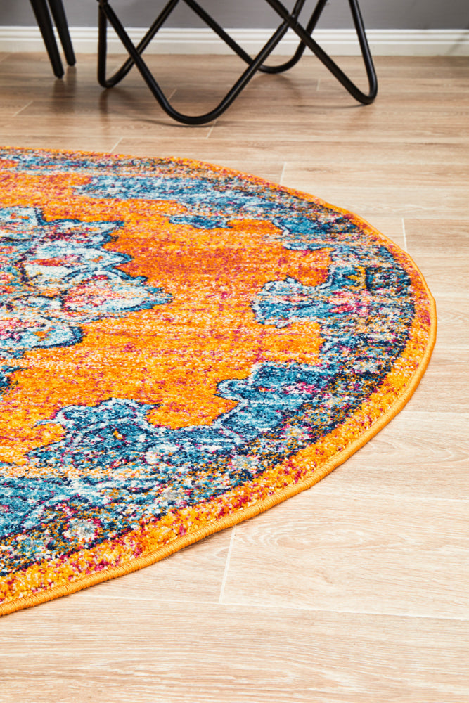 Radiance 433 Rust Round Rug