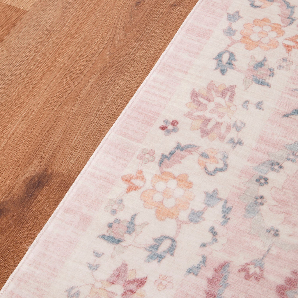 Revive Amira Pink Washable Rug