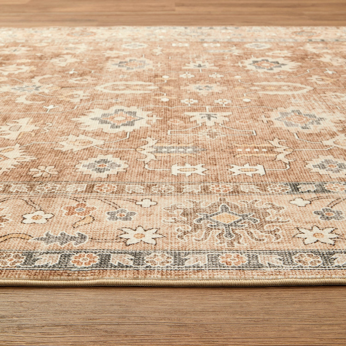 Revive Enzo Brown Washable Rug