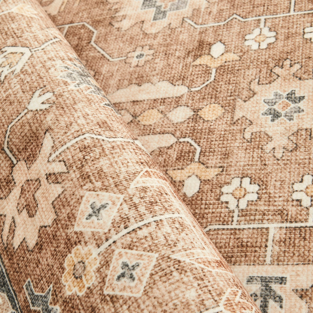 Revive Enzo Brown Washable Rug